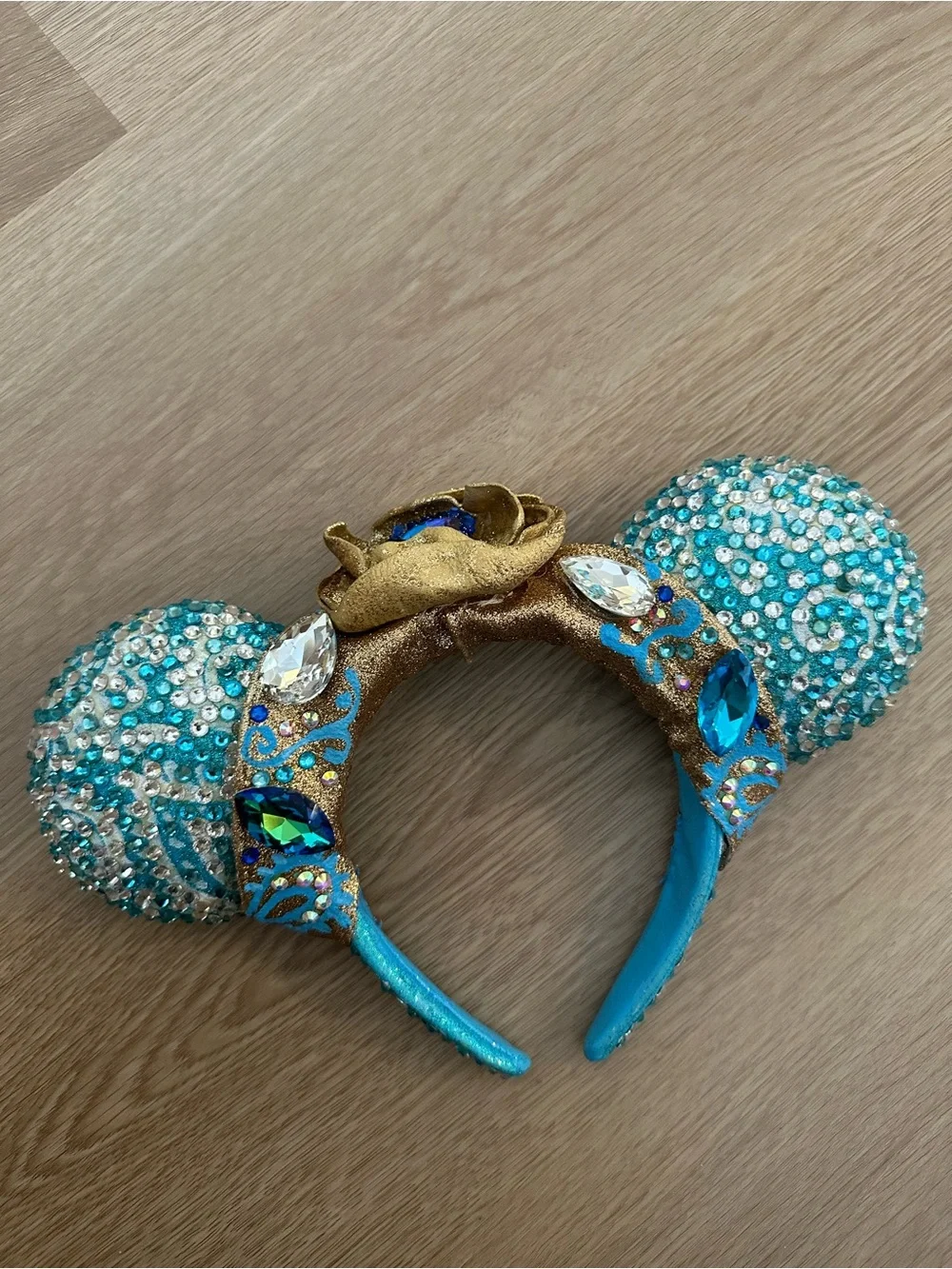 Custom Bling Disney Aladdin Themed Mouse Ears Headband Glittery Bejeweled